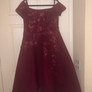 Burgundy dress
